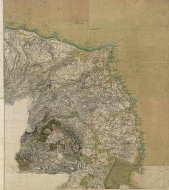 Extrait de la carte de Vauban - Zone est du site du val de Saire - 1774-1778 (Sources : SHD)